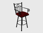High - legged leisure chair 3d model